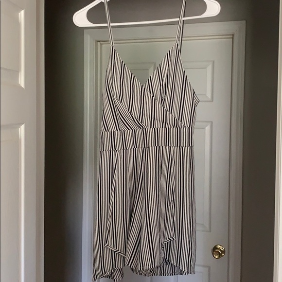 Dresses & Skirts - Black and White Striped Romper